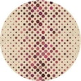 thumbnail image 1 of Ahgly Tapis Rond Lavable en Machine Intérieur Transitionnel Cuivre Rouge Rose, 8 Pieds Rond, 1 of 7