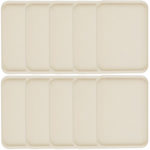 Grusce 10 Pcs Large Capacity Serving Platters and Trays Food Grade Serving Tray Stackable Serving Platters and Trays Space Saving Serving Tray Easy to Clean Serving Tray for Veggie Fruit