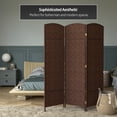 thumbnail image 6 of Red Lantern 6 ft. Tall Diamond Weave Fiber Room Divider - Dark Mocha - 3 Panel, 6 of 6
