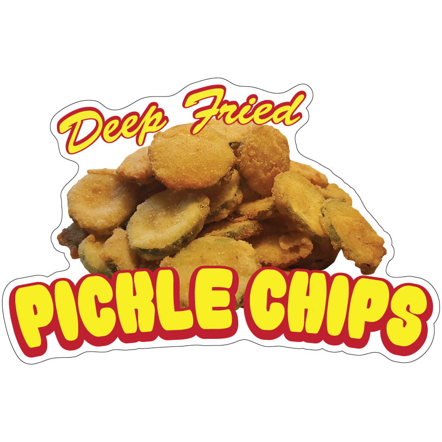 Fried Pickles DECAL Concession Food Truck Vinyl Sign Sticker CHOOSE YOUR SIZE 