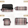 thumbnail image 5 of Hair Tools Storage with Heat Resistant Mat- Gray and White Checkered Pattern Printed Curling Iron Travel Bag/Flat Iron Case for Women, 5 of 8