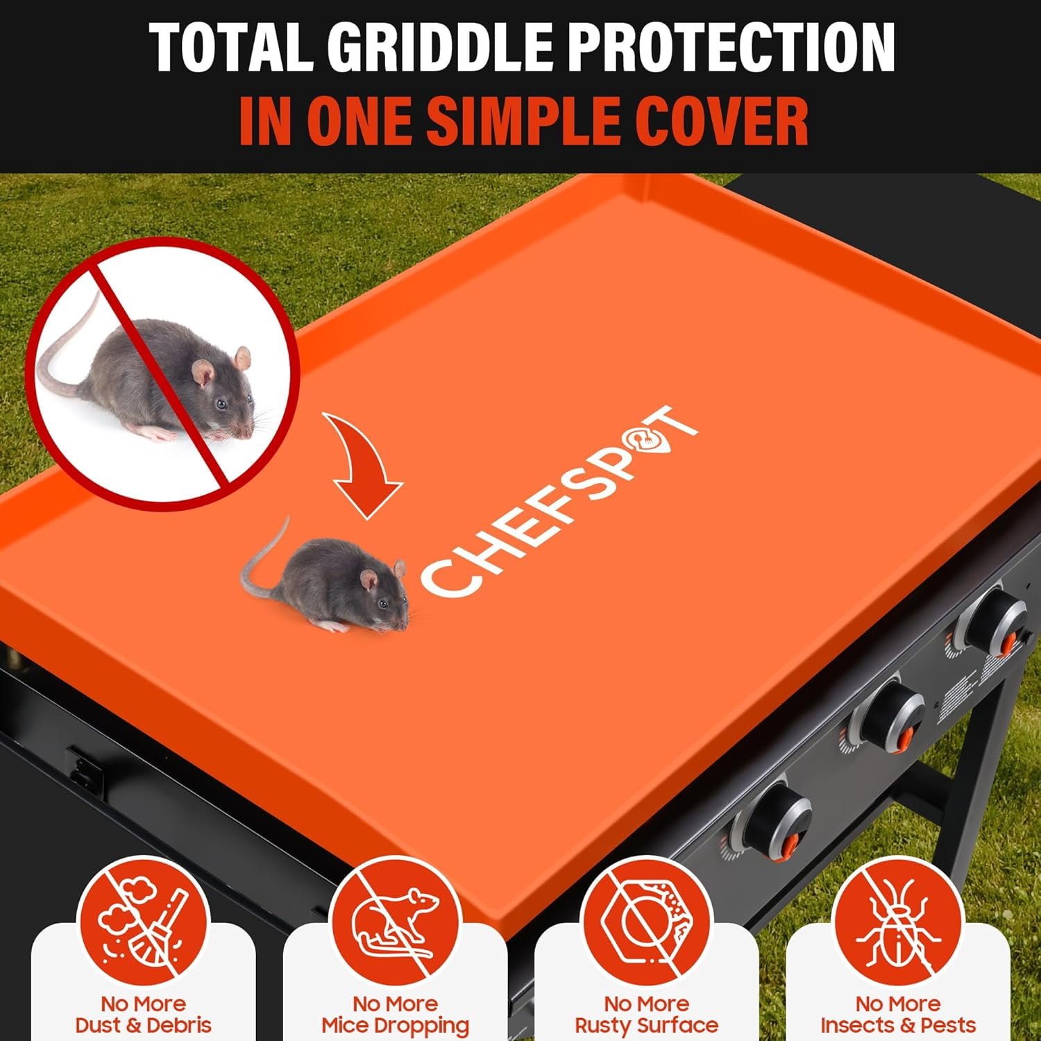 CHEFSPOT 36-Piece Griddle Accessories for Blackstone with Silicone  Griddle Mat Cover for 36" Blackstone Omnivore