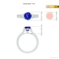 thumbnail image 4 of ANGARA Natural 1.45 ct Tanzanite Tapered Shank Solitaire Engagement Ring in 14K White Gold for Women (Size-7mm) | December Birthstone, Anniversary, Jewelry Gift for Women | Natural Tanzanite Ring, 4 of 9
