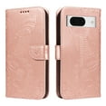 thumbnail image 2 of Dteck Pattern Case for Google Pixel 8,Magnetic Leather Butterfly Floral Embossed Flip Case Card Slots Wallet Stand Cover with Wrist Strap for Google Pixel 8,Rosegold, 2 of 7