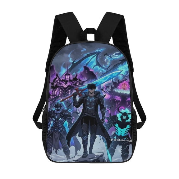 Solo Leveling Theme Backpack Bookbag Casual Daypack Travel Backpacks for Work Hiking Camping