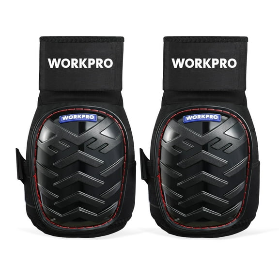 WORKPRO Knee Pads for Work, Construction Gel Knee Pads with Thick Foam Cushion - Heavy Duty Support Anti-slip Knee Pads for Cleaning Flooring and Garden with Strong Stretchable Straps