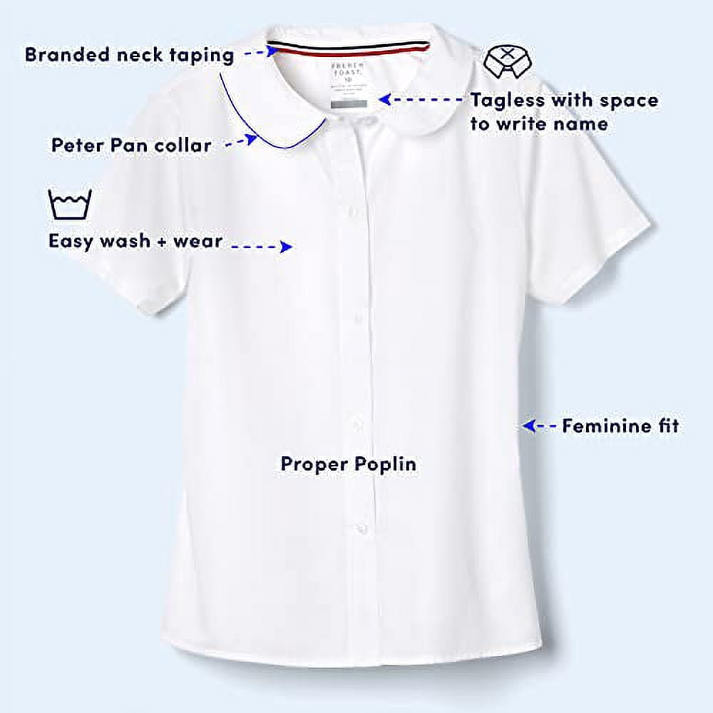 short sleeve modern peter pan blouse