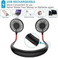 thumbnail image 5 of Ventilador de cuello, ventilador portátil, mini ventilador USB, ventilador de cuello portátil recargable, enfriador de aire de doble cabezal de viento de 3 velocidades para acampar al aire libre, ofi, 5 of 5