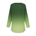 thumbnail image 4 of Holzkary Women's Long Sleeve Henley Tops V Neck Button Up Tops Casual Blouse Loose Fit T Shirts Pullover Tunics Long Sleeve Tops for Women Neck Casual Petite T Shirts Green 3Xl, 4 of 5