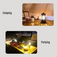 thumbnail image 6 of European Roman Pillar Vintage Camping Lantern Flashlight Rechargeable Lamp with Hook Warm White Light for Camping, Exploring (Black-USB L800BR), 6 of 7