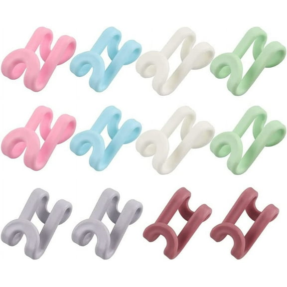 12pcsClothes Hanger Connector Hooks, Cascading Hanger Hooks, Mini Cascading Velvet Hangers with Hooks, Heavy Duty Huggable Hangers