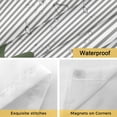 thumbnail image 4 of No Hook Dark Green Striped Shower Curtain with Snap in Liner Set, Abstract Modern Geometric Stripes Waterproof Fabric Bathroom Curtains with See Through Top Window, Hotel Style Small 36 x 72 Inch, 4 of 9