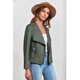 thumbnail image 4 of PRETTYGARDEN Women's Faux Suede Jackets 2025 Spring Fall Clothes Long Sleeve Open Front Cropped Coat Outwear, 4 of 10