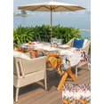 thumbnail image 4 of Outdoor Tablecloth with Umbrella Hole and Zipper, Orange Blue Fall Rectangle Table Cloth 60x102 Inch Waterproof Tablecloth, Thanksgiving Pumpkins Botanical Rustic Picnic Table Cover for Patio Camping, 4 of 7
