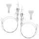 thumbnail image 5 of YSNOOWE 2Ud Cable Ajustable Y Para Colgar Cuadros Con Plata, 5 of 8