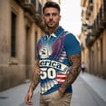 thumbnail image 3 of Aplkyhs 250th Anniversary Eagle Matching Golf Shirts for Couple Quarter Zip Couple Golf Matching Outfits Breathable Fabric Mens Hawaiian Shirt Keep Cool in Hot Weather Machine Washable, 3 of 6