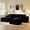 Black(Left Facing Chaise), variant on Ovios 108" Boneless Couch U-Shape Cloud Modular Sectional Couch with Chaise & Ottoman, Comfy Corduroy Sofa for Living Room, Apartment, Black