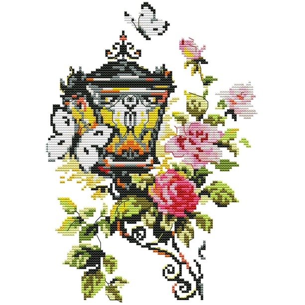 Hilo Algodón Ecológico Btafrte 14CT 2 Hebras 30 * 21 CM Tentación Serie Flores