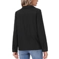 thumbnail image 3 of INSPIRE CHIC Linen Jacket for Women Button Down Drawstring Waist Lightweight Spring Utility Anorak Jackets 2026 XS Black, 3 of 6