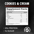 thumbnail image 5 of GNC AMP Pure Isolate Whey Protein Powder, Muscle Growth, Recovery, & Performance, 25g Protein, 5g BCAA, 1g Sugar, Gluten Free, Cookies and Cream, 28 Servings, 5 of 6