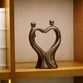 thumbnail image 1 of Décor pour la Maison, Ornement en Résine en Forme de Cœur Design Unique d'Idole Visage Affection Symbolique Signification Compact Polyvalent Placement, Décor Festif pour Étagère de Chambre Bureau Chevet Cadeau de la Saint-Valentin Décors, 1 of 9