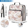 thumbnail image 3 of Water-Resistant 3-Ring Binder Organizer with Multiple Pockets Zipper Binder Bag for Office Delicate Butterflies and Flowers, 3 of 8