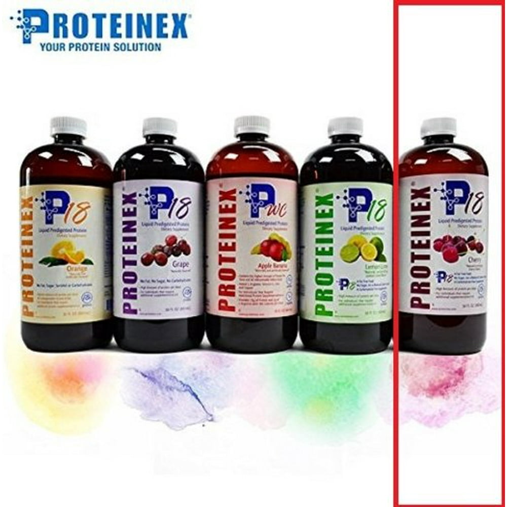 Proteinex 18 Liquid Protein 30 oz Bottle, Cherry ''1 Count'' 2 Pack