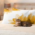 thumbnail image 3 of Orange Outdoor Waterproof Pillow Covers, Boho Modern Floral Abstract Ombre Leaf White Decorative Rectangle Throw Pillowcase Sofa Cushion Sham for Patio/Couch/Chair, 20"x12" 2 Pack, 3 of 8