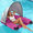 Pink, variant on Pipopa Adult Inflatable Pool Floats with UPF50+ & Rain Canopy,2 Large Drink Holders,Inflatable Lounger Float for Swimming Pool,Beach,Party,Blue