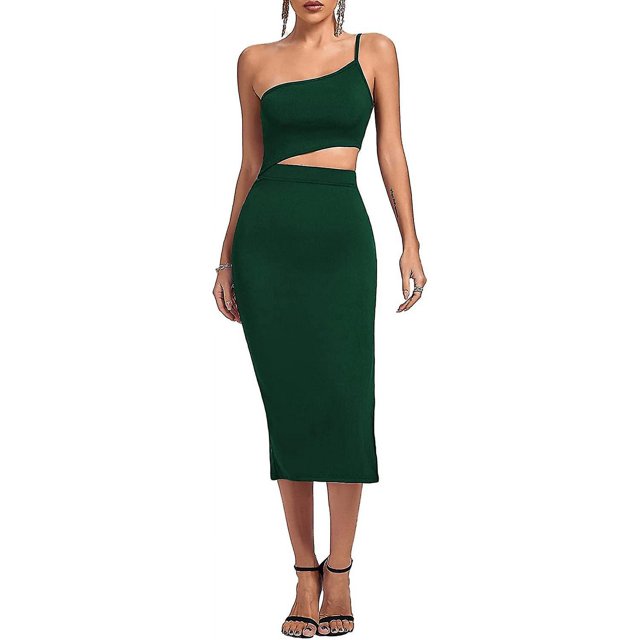 Robe Maxi en Chiffon Sans Manches à Col Licou d'Été pour Femme, Soirée, Plage, Taille p-2TG
