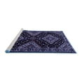 thumbnail image 2 of Ahgly Company Machine Washable Indoor Rectangle Persian Blue Traditional Area Rugs, 7' x 10', 2 of 4