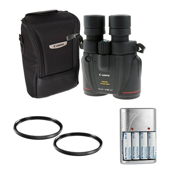 Canon 10x42 L IS WP Image Stabilized Binocular   Batteries w/ Rapid Charger   UV Filter (Inetrnational Version)