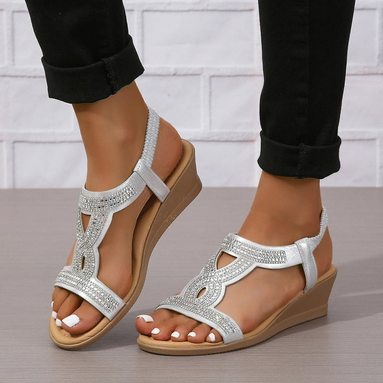 chinese dress ladies Sandals Silver