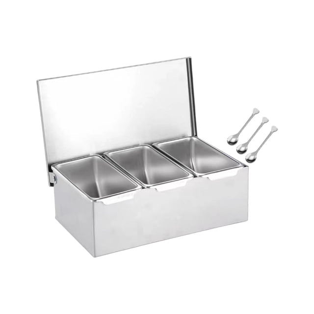 Tarro de condimentos Contenedor de almacenamiento Herramienta para hornear Utensilios de cocina Organizador Condimento 3 rejillas