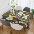 thumbnail image 5 of Happy Easter Bunny Egg Tablecloth Rectangle Colorful Table Cloth Large Square Table Cover for Dining Kitchen Party 54"x72" Decor Gift, 5 of 7