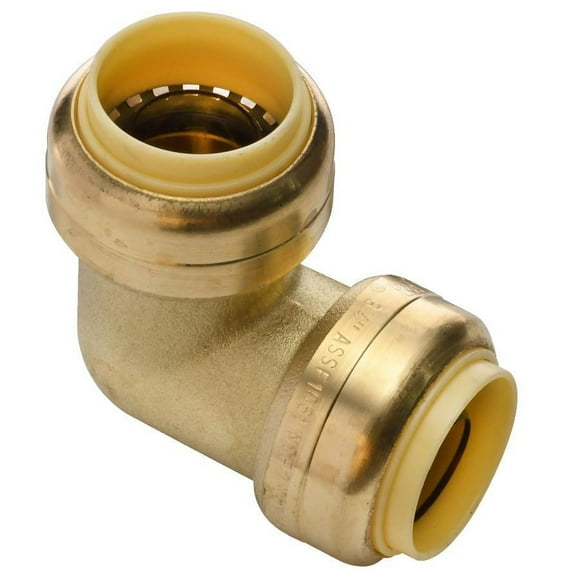3/4" Push 'N' Connect Push Fit Brass 90 Degree Elbow