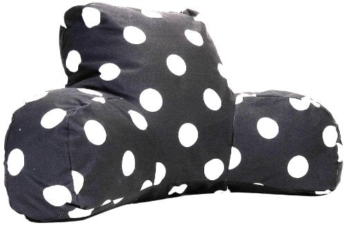 Black 85907213034 Majestic Home Goods Large Polka Dot Reading Pillow