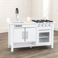 thumbnail image 2 of KidKraft Little Cook Wooden Modern Kitchen Workstation Playset with Oven & Sink, 2 of 8