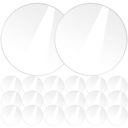 

20pcs Round Acrylic Board Clear Transparent Board Panel DIY Art Craft Projects