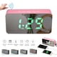 thumbnail image 1 of Reloj despertador digital con espejo LED RGB colorido, alimentado por USB o batería para escritorio, 1 of 8