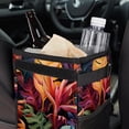 thumbnail image 6 of Tropical Plants Foldable Car Garbage Can with Lid, Leak-Proof Mini Trash Can and Hanging Storage Bag for Car, 6 of 6