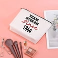 thumbnail image 4 of Zuo Bao Team Damon/ Stefan/ Salvatore Since 1864 Cosmetic Bag Vampire Fandom MAKE-UP Bag Gift For Her (Team Stefan), 4 of 7