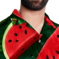 thumbnail image 5 of Watermelon Men's Short Sleeve Beach Shirts, Casual Printed Poplin Button Down, Unisex Summer Hawaiian Shirt, 5 of 6