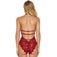 thumbnail image 5 of Teissuly Jumpsuit Women Lace Lingerie Hollow Out Bodysuit Open Crotch Pajamas Sexy Underwear Rompers, 5 of 9