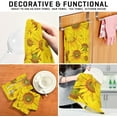 thumbnail image 7 of GZHJMY Yellow Sunflowers Feild-1 Kitchen Towels Set of 6 Dishcloths Hand Towels Tea Towels Ultra Absorbent for Cleaning Washing Drying Dishes Tableware 28'' x 18'', 7 of 7