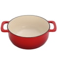 thumbnail image 4 of 6 quart cast iron dutch oven pot with lid,enameled cast iron dutch oven,featuring pot lid and heat-resistant double handles, perfect for baking, grilling, stewing, and cooking.red, 4 of 10