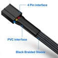 thumbnail image 2 of PWM Fan Hub Splitter, 4 Pin Black Sleeved 5 Way PC CPU Cooling Case Fan Extension Splitter Adapter Cable 40cm/15.7Inch, 2 of 6