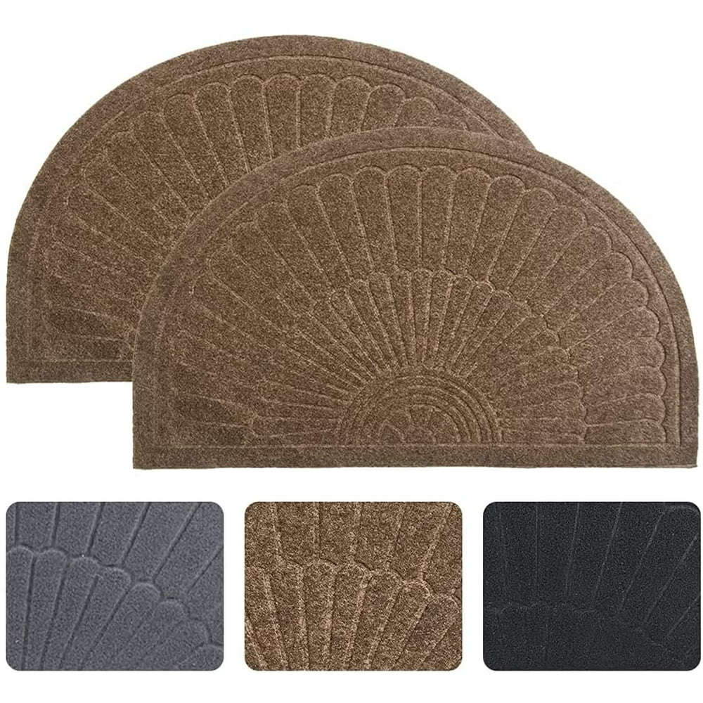 Half Round Front Door Mat Inside Doormat Outdoor Entry Mat Non Slip Mud