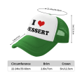 thumbnail image 3 of I Heart Dessert Love Food Funny Trucker Hat Mesh Cap Unisex Green, 3 of 5