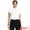 White, variant on Stand Collar Cap Sleeve Keyhole Back Blouse XS White